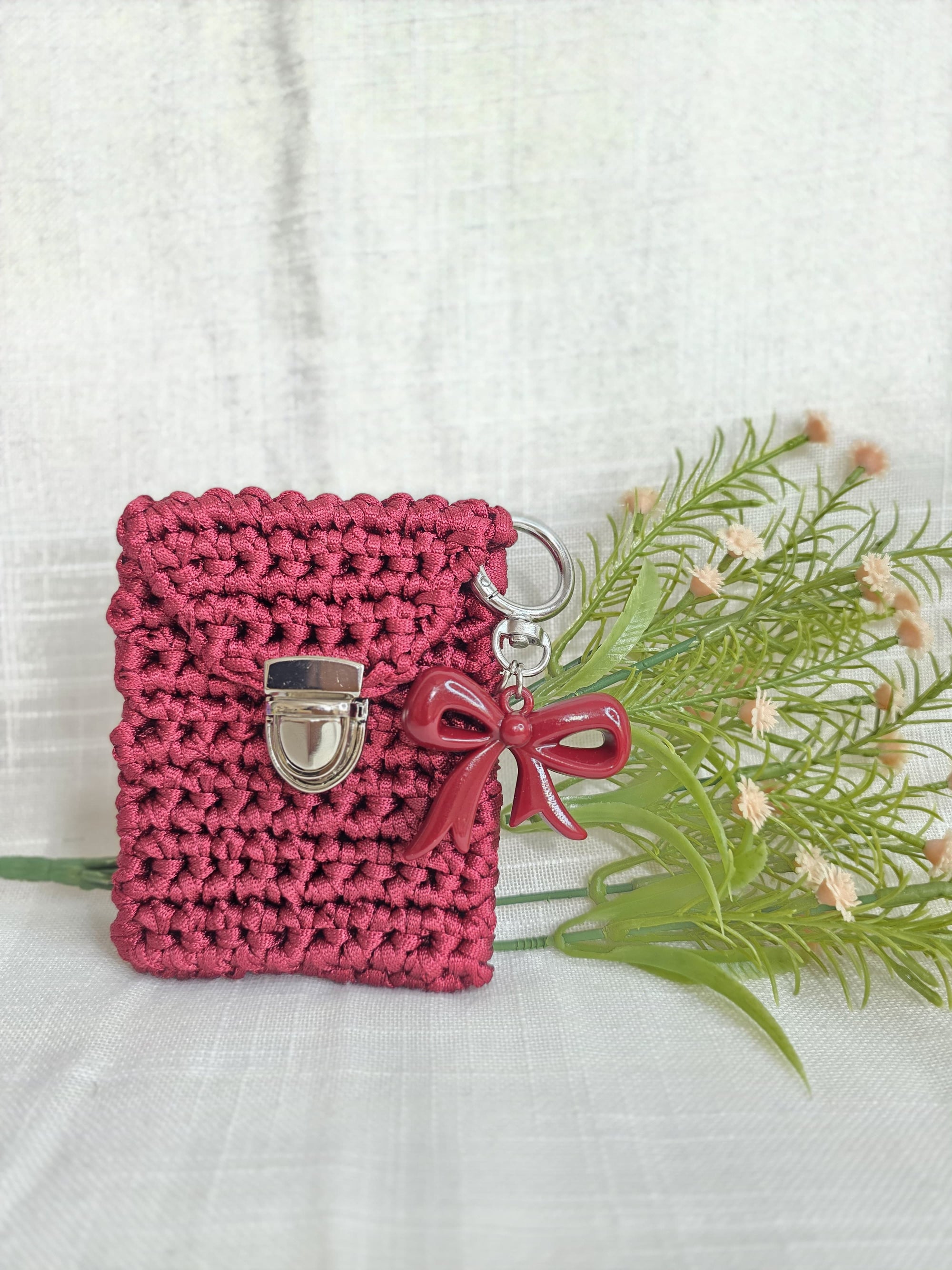 Juego de monedero y aretes